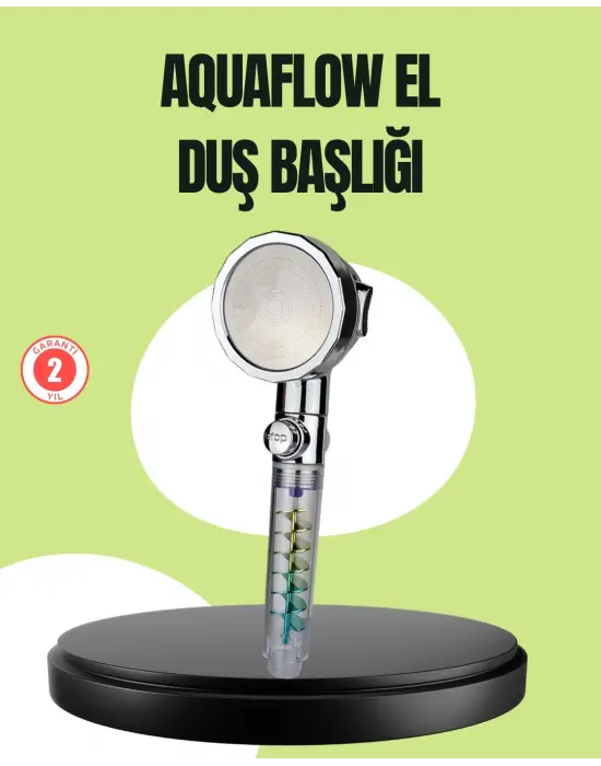 Basınçlı El Duşu Başlığı – Döner Pervaneli, Göz Kamaştıran Yağmur Etkisi