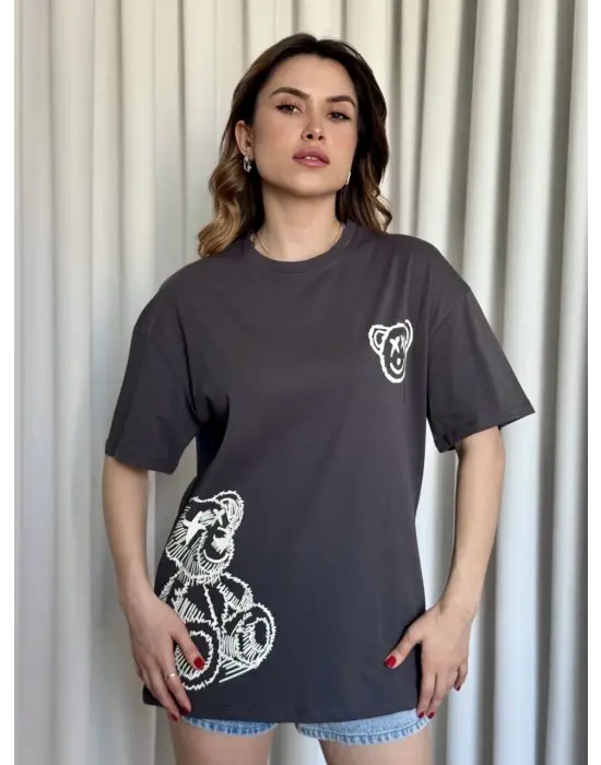 Omarı Sevimli Desenli Çocuk T-Shirt