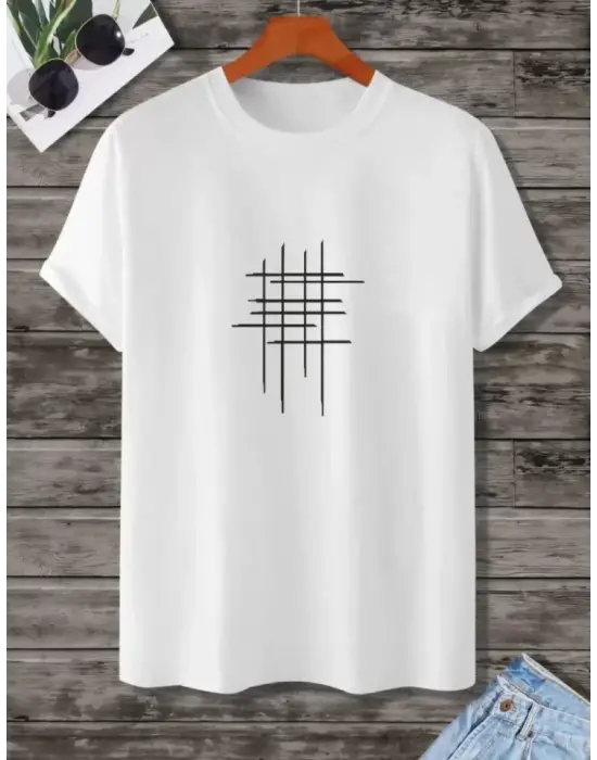 Omarı Sadelikte Şıklık: Baskılı Oversize T-Shirt - Beyaz