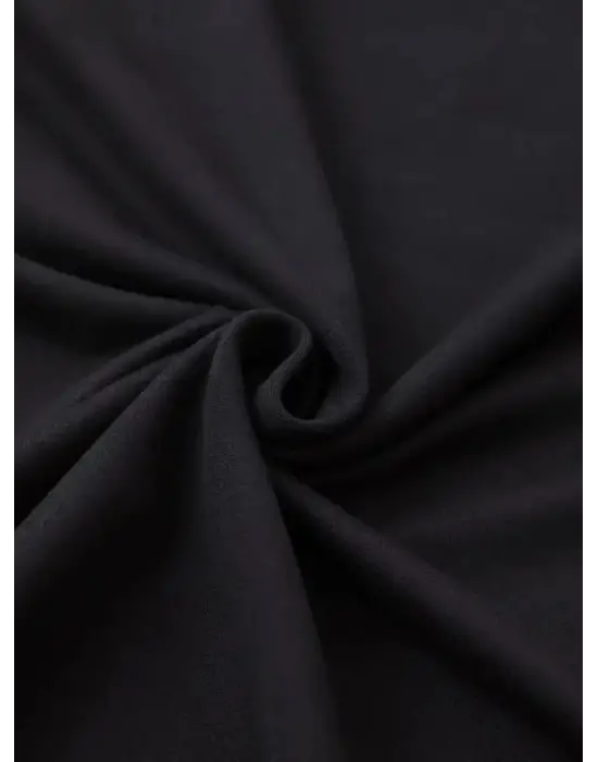 Siyah Baskılı Oversize Bisiklet Yaka T-shirt Kadın Giyim