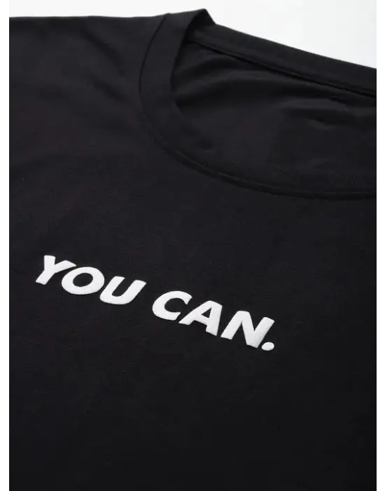 Baskılı Oversize T-shirt - Siyah