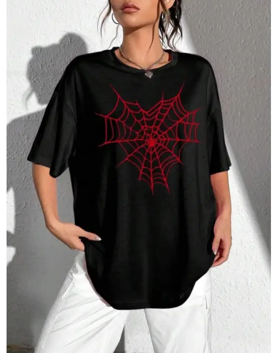 Baskılı T-shirt - Siyah