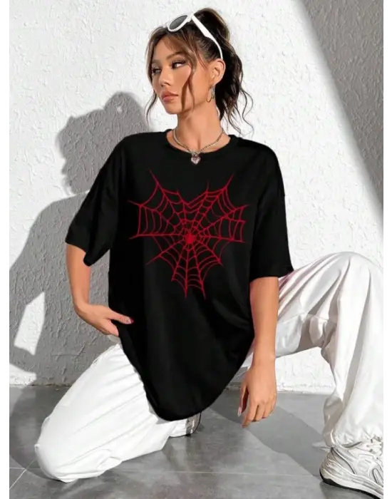 Baskılı T-shirt - Siyah