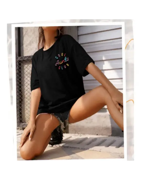 Baskılı T-shirt - Siyah