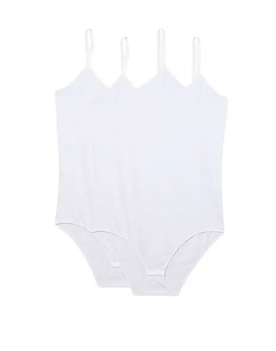 Omarı Şık İp Askılı Çıtçıtlı Beyaz Kadın Body Seti