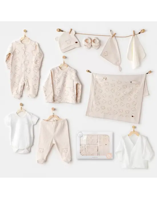 Omarı Hastane Çıkışı Bebek Battaniye Seti Light Beige