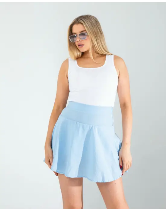 Keten Şort Etek Bebe