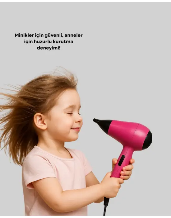 Bebek Dostu Mini Fön – Statik Elektrik Azaltıcı Anion Teknolojisi
