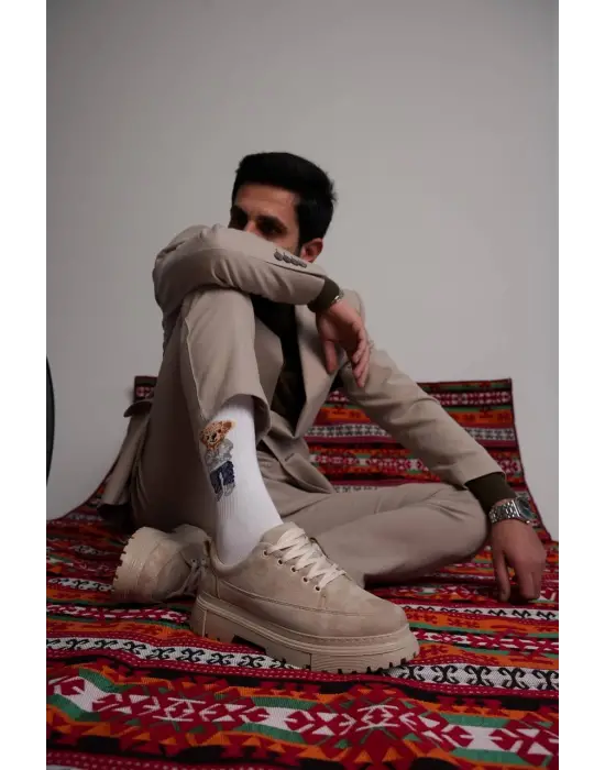 Bej Süet Günlük Erkek Ayakkabı