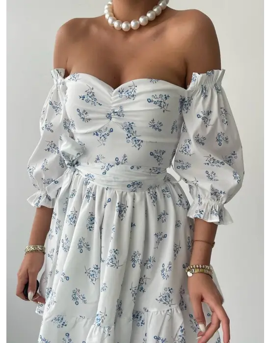 Omarı Belden Bağlamalı Mini Elbise