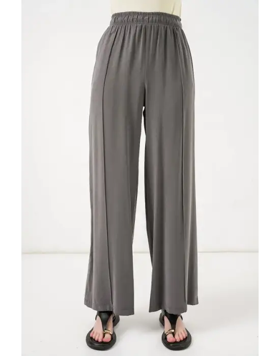 Beli Lastikli Bol Paça Pantolon 30087 - Antrasit