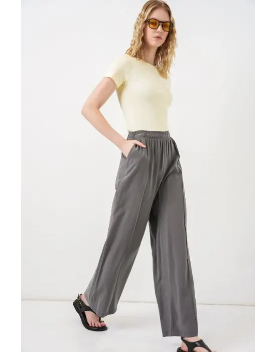 Beli Lastikli Bol Paça Pantolon 30087 - Antrasit
