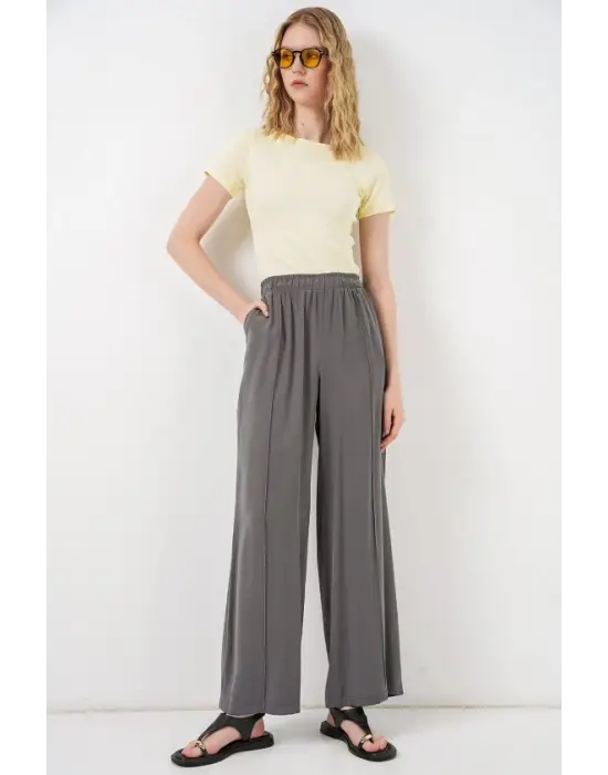 Beli Lastikli Bol Paça Pantolon 30087 - Antrasit