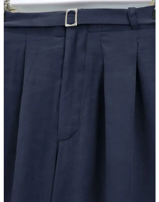 Beli Lastikli Kemer Detaylı Tensel Cupra Pantolon -Laci