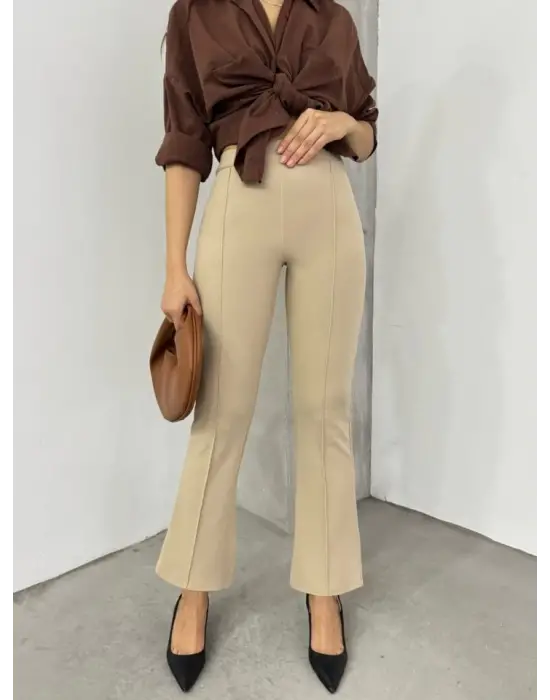 Omarı Rahat ve Şık Beli Lastikli İspanyol Pantolon