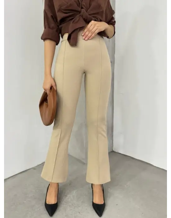 Omarı Rahat ve Şık Beli Lastikli İspanyol Pantolon