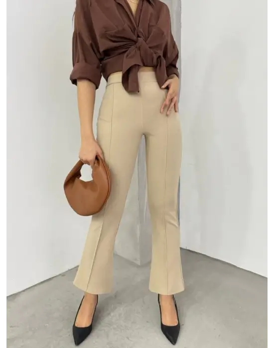 Omarı Rahat ve Şık Beli Lastikli İspanyol Pantolon