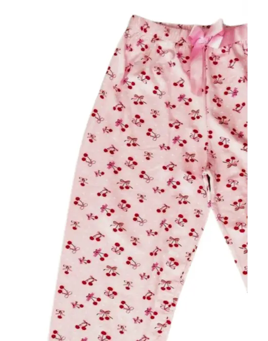 Beli Lastikli Mevsimlik Viskon Penye Pantolon Pembe