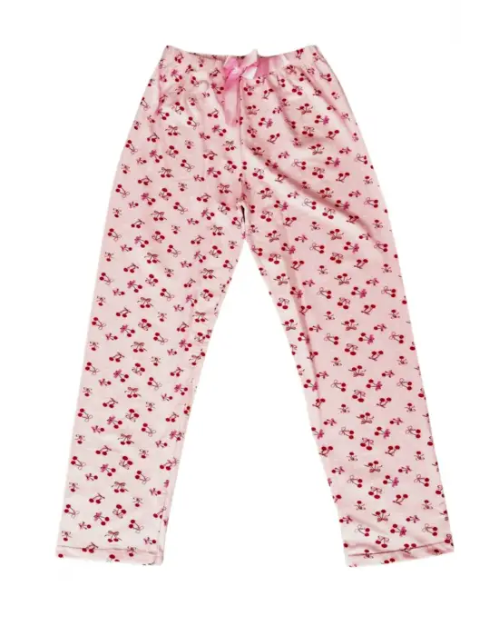 Beli Lastikli Mevsimlik Viskon Penye Pantolon Pembe