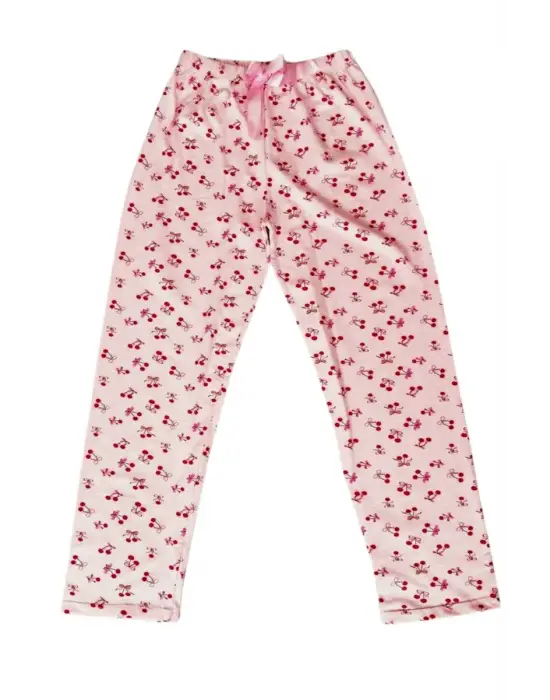 Beli Lastikli Mevsimlik Viskon Penye Pantolon Pembe