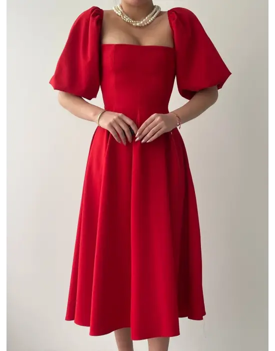 Benjamin Çan Etekli Midi Boy Elbise