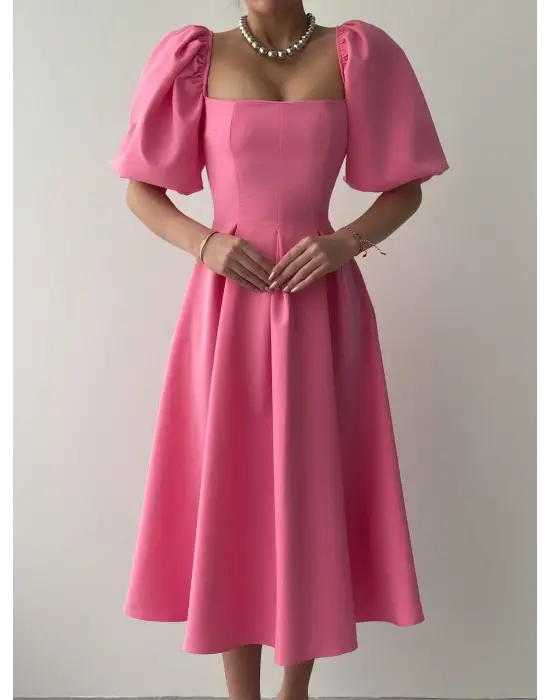 Benjamin Çan Etekli Midi Boy Elbise