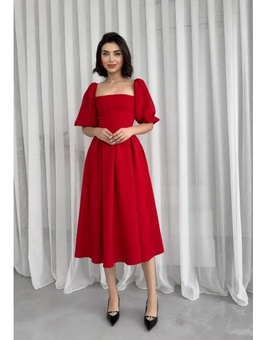 Benjamin Çan Etekli Midi Boy Elbise