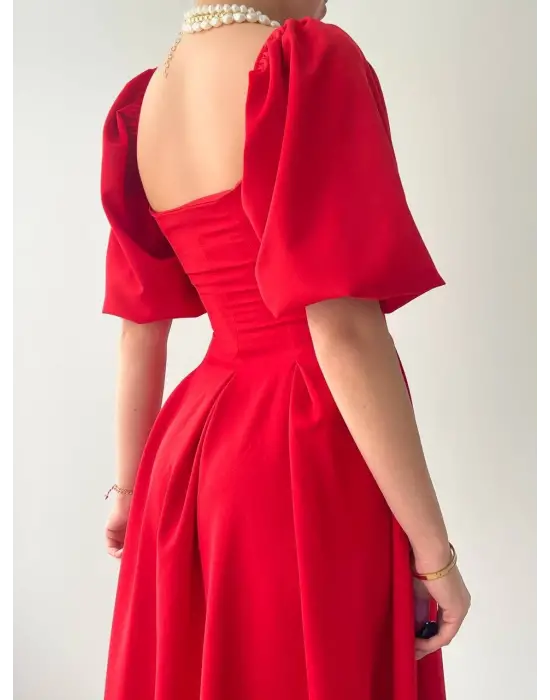 Benjamin Çan Etekli Midi Boy Elbise