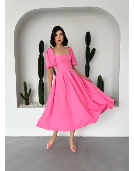 Benjamin Çan Etekli Midi Boy Elbise