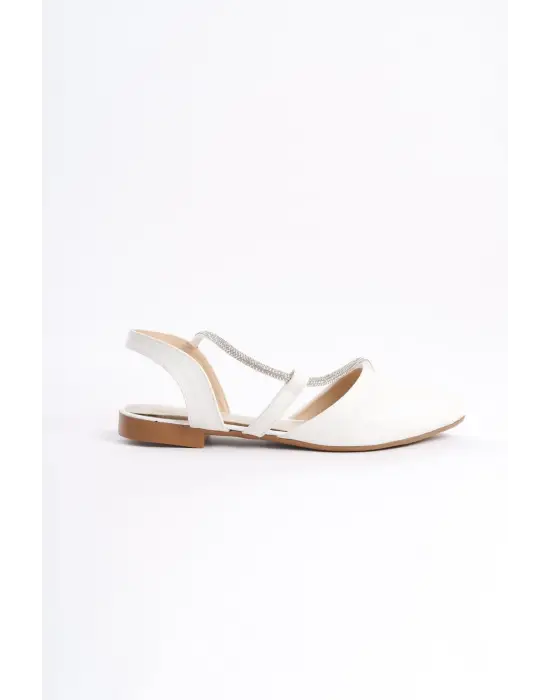 Modern Taş Detaylı Bayan Babet Ayakkabı