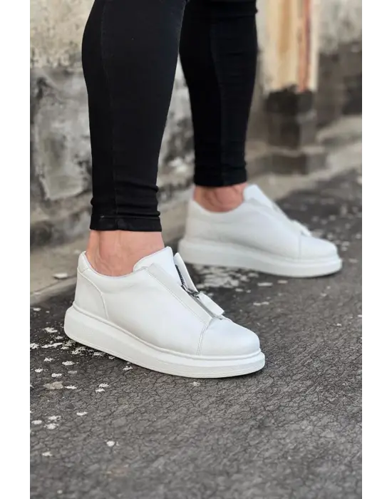 Omarı Modern ve Rahat Beyaz Erkek Casual Ayakkabı
