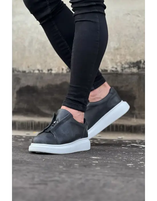 Erkek Gri Cilt Casual Ayakkabı