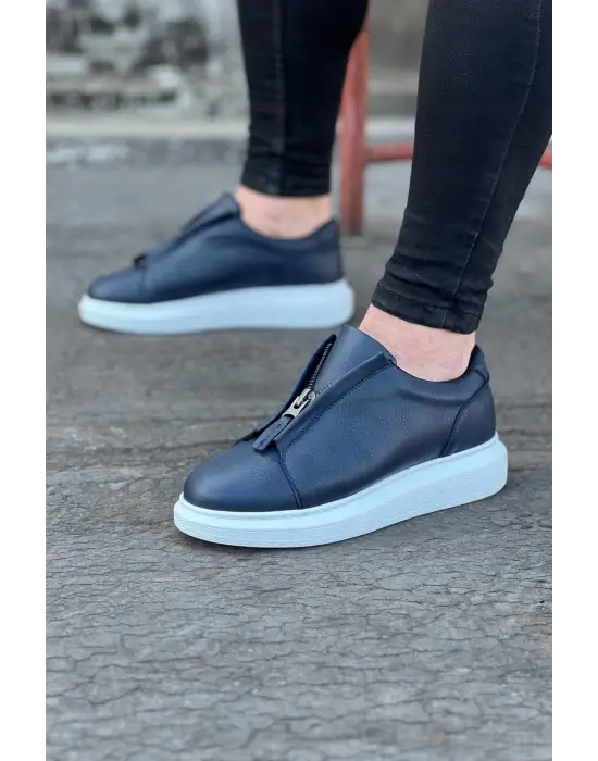 Omarı Lacivert Cilt Erkek Casual Ayakkabı