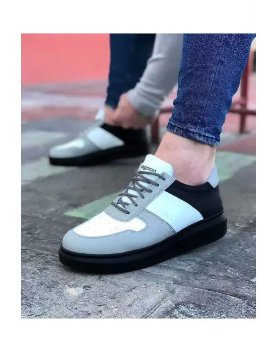 Omarı Beyaz Kömür Erkek Casual Ayakkabı