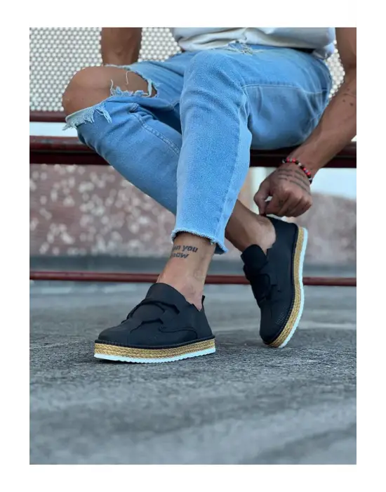 Omarı Siyah Casual Erkek Ayakkabı - Şık ve Rahat Stil