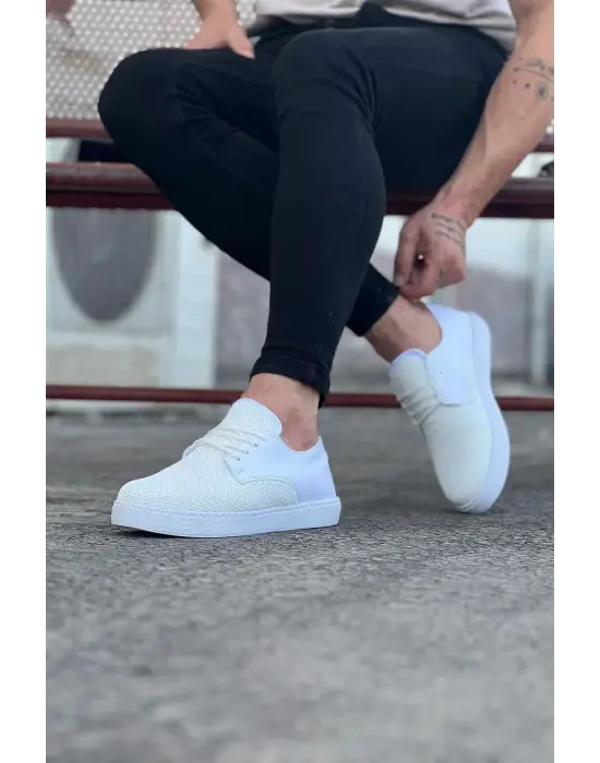 Omarı Beyaz Triko Erkek Casual Ayakkabı