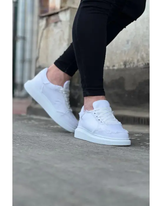 Omarı Beyaz Kot Kumaş Erkek Casual Ayakkabı