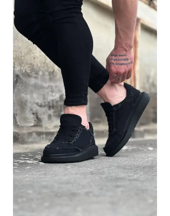 Omarı Kömür Kot Kumaş Erkek Casual Ayakkabı