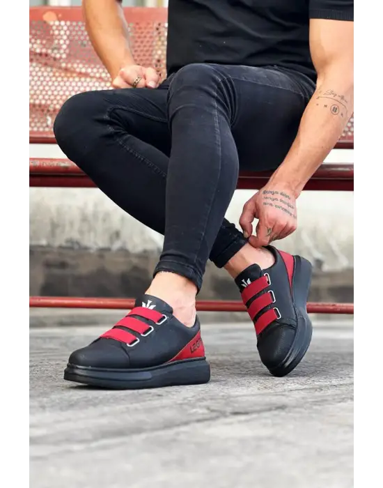 Kırmızı Kalın Taban Casual Erkek Ayakkabı