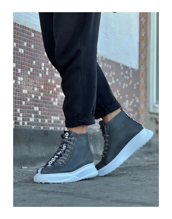 Omarı Gri Erkek Yarım Bilek Bot - Trend ve Şık