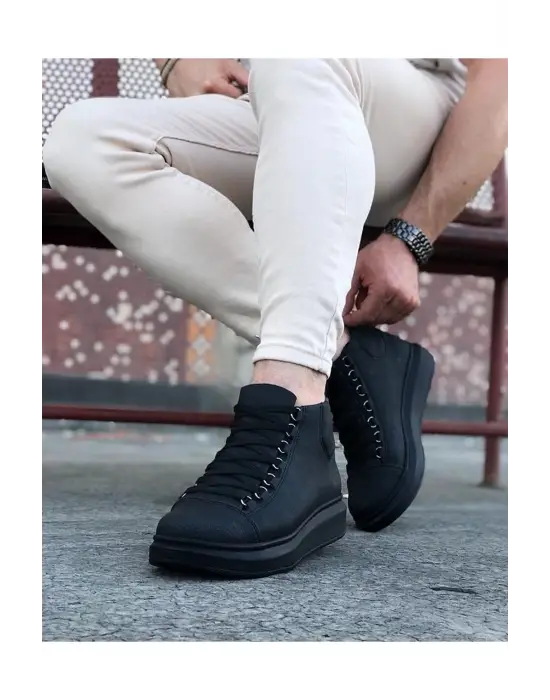 Omarı Yarım Bilek Bot Kömür Renkli Sneakers