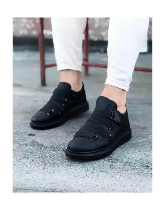 Omarı Yüksek Taban Kömür Renkli Erkek Ayakkabısı