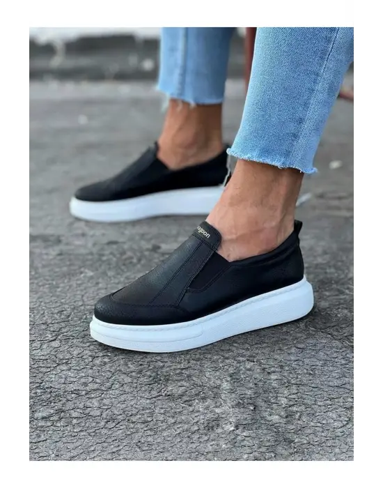 Omarı Siyah Düz Casual Erkek Ayakkabı - Stil ve Konfor Buluşması