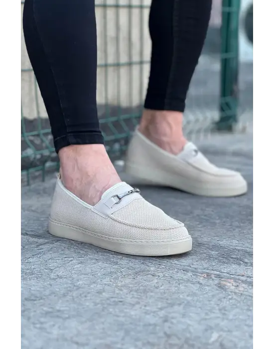 Omarı Bej Triko Babet Erkek Casual Ayakkabı