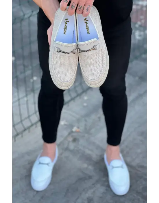 Cool Bej Triko Babet Erkek Ayakkabı