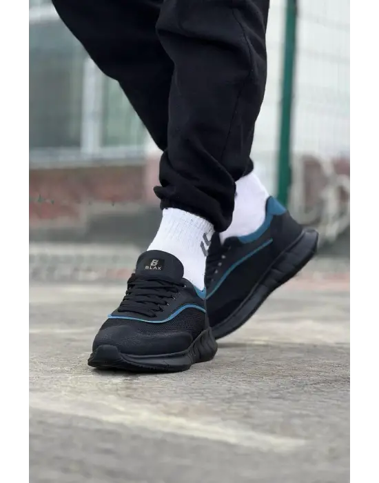 Omarı Kömür Mavi Erkek Spor Ayakkabı