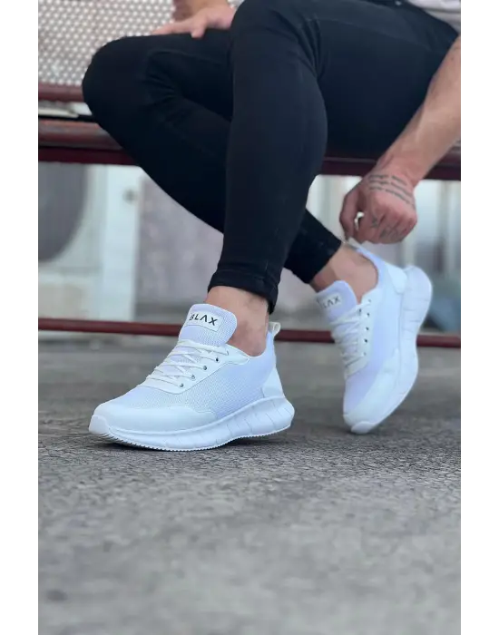 Omarı Hafif ve Şık Beyaz Erkek Spor Ayakkabı