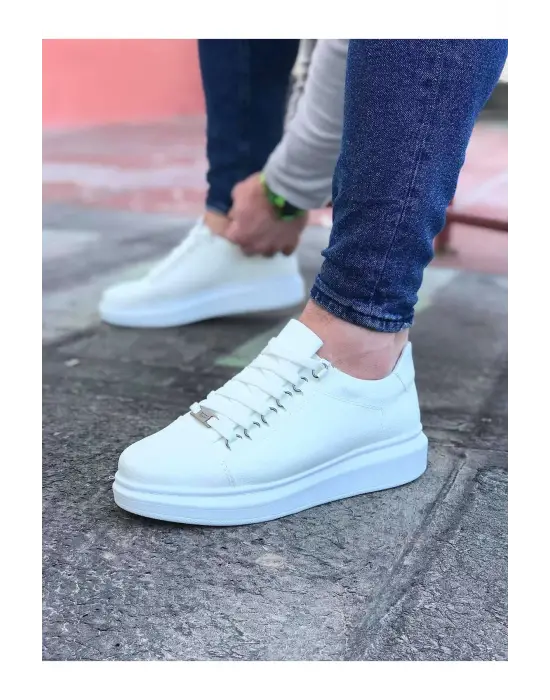 Omarı Beyaz Düz Erkek Casual Ayakkabı