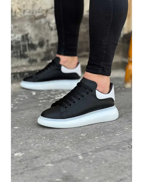 Omarı Siyah Beyaz Erkek Casual Ayakkabı