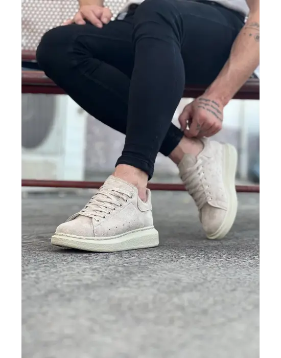 Omarı Bej Süet Günlük Erkek Casual Ayakkabı